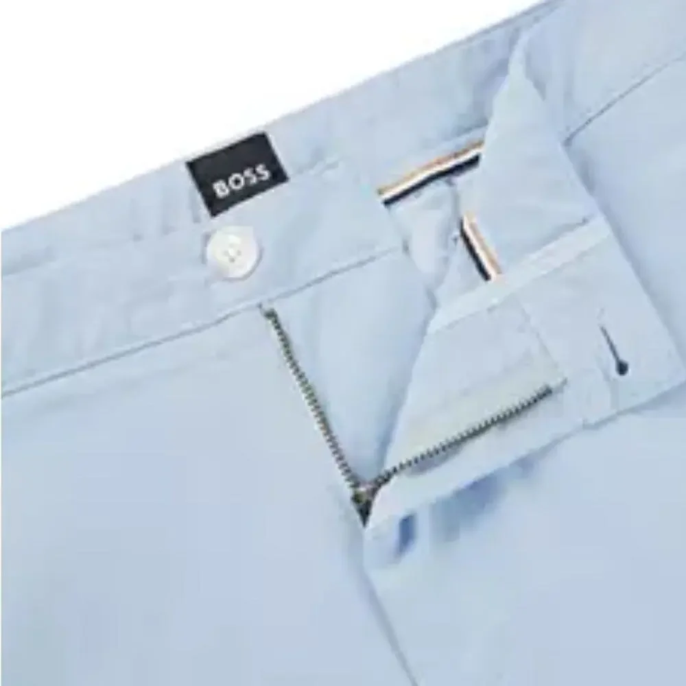 BOSS Slice Stretch Cotton Shorts in Light Blue Slim Fit 10” inseam Size 38/EU54 - Picture 6 of 10